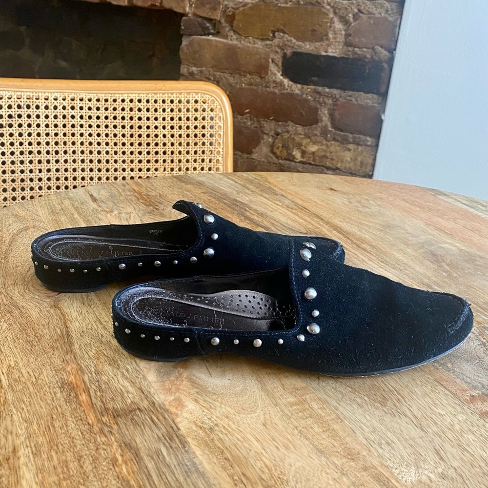 Donald Pilner Suede Mules Size 7